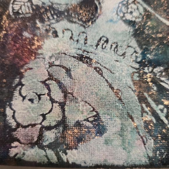 HANDCRAFTED Abstract Painting HANDPAINTED Artwork HANDMADE Wall Art Decor 8"x8" - Picture 11 of 13